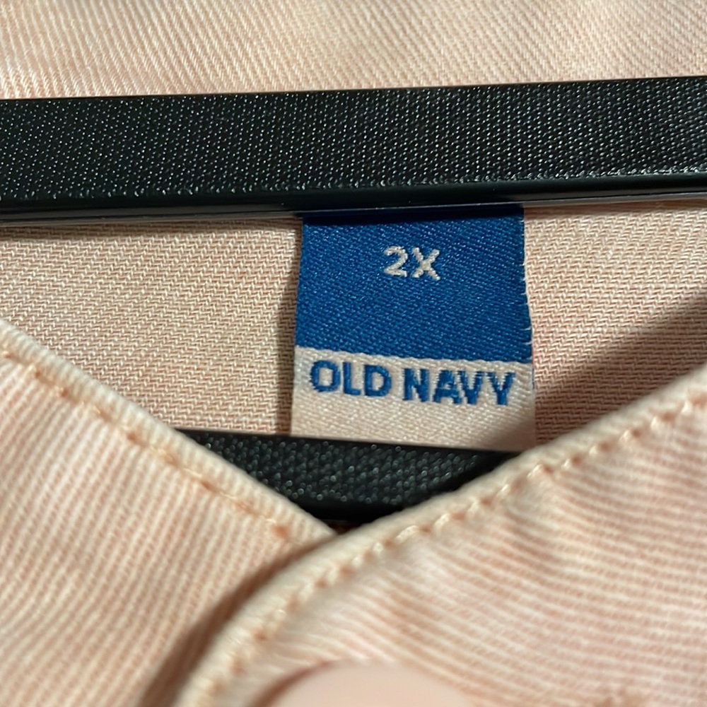 Old Navy light Peach Denim Jumpsuit, 2X - Picture 2 of 13
